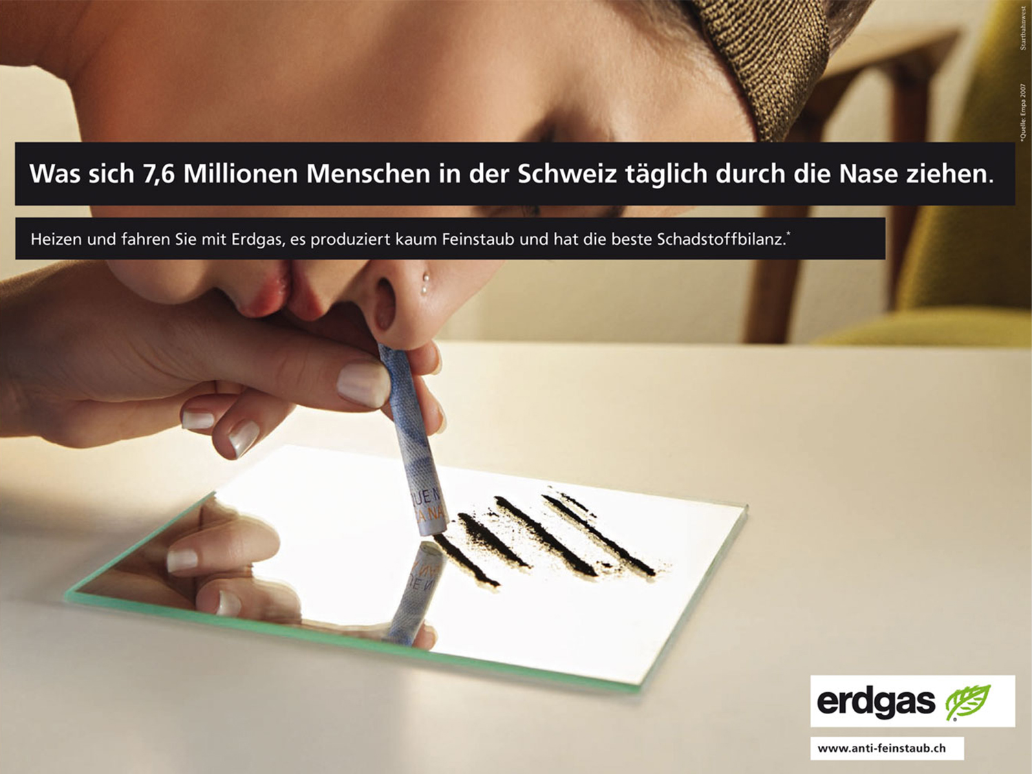 Erdgas Inserat Feinstaub