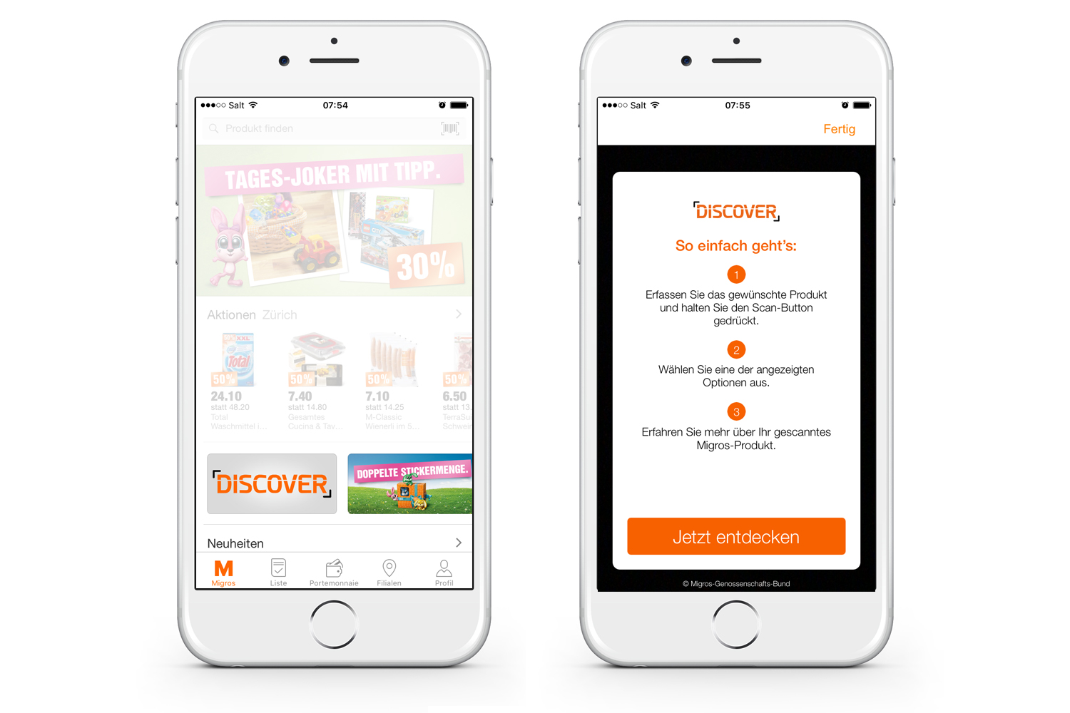 Branding Migros DISCOVER App