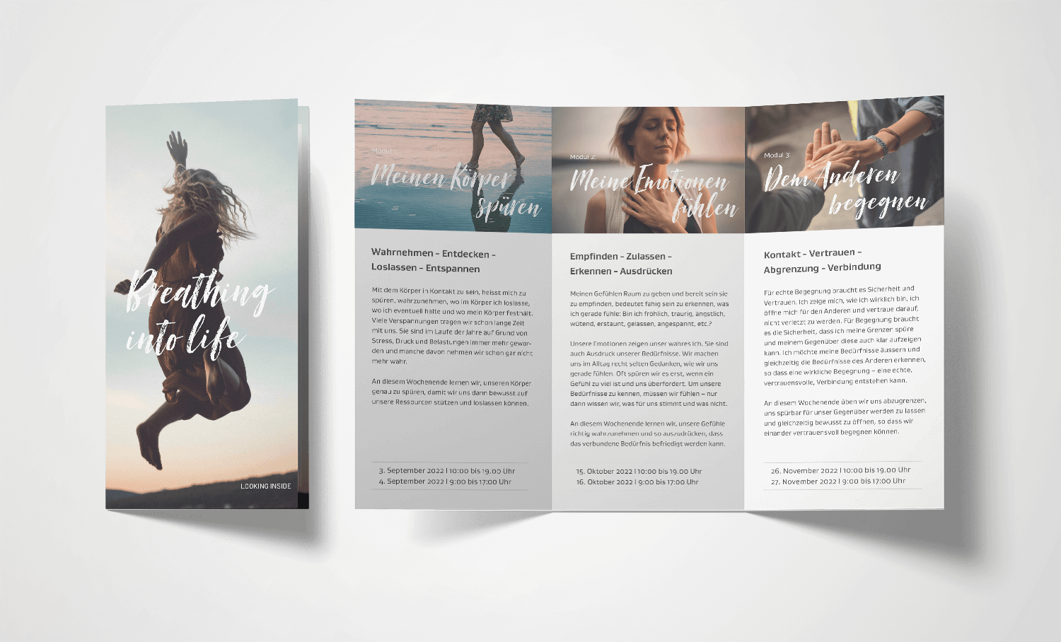 LOOKING INSIDE Flyer. Brandentwicklung